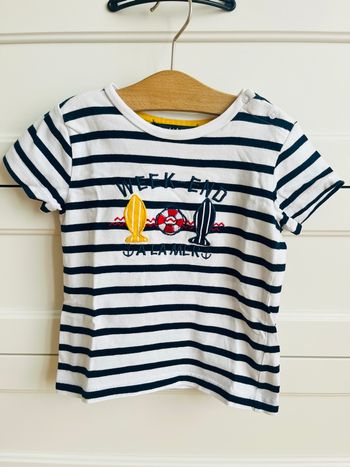 T-shirt Week-end à la mer 24 mois