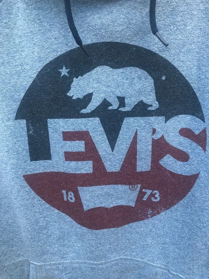 Levi's blue hoodie sweater Mens L - photo numéro 2