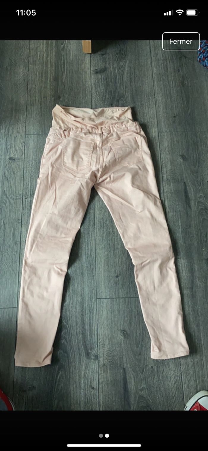 Pantalon slim de grossesse avec bandeau intégré Kiabi taille M - photo numéro 2