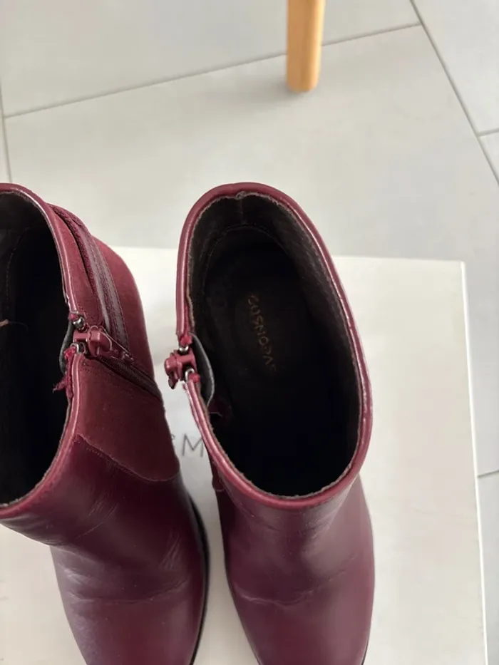 Bottines prune CosmoParis pointure 36 - photo numéro 6