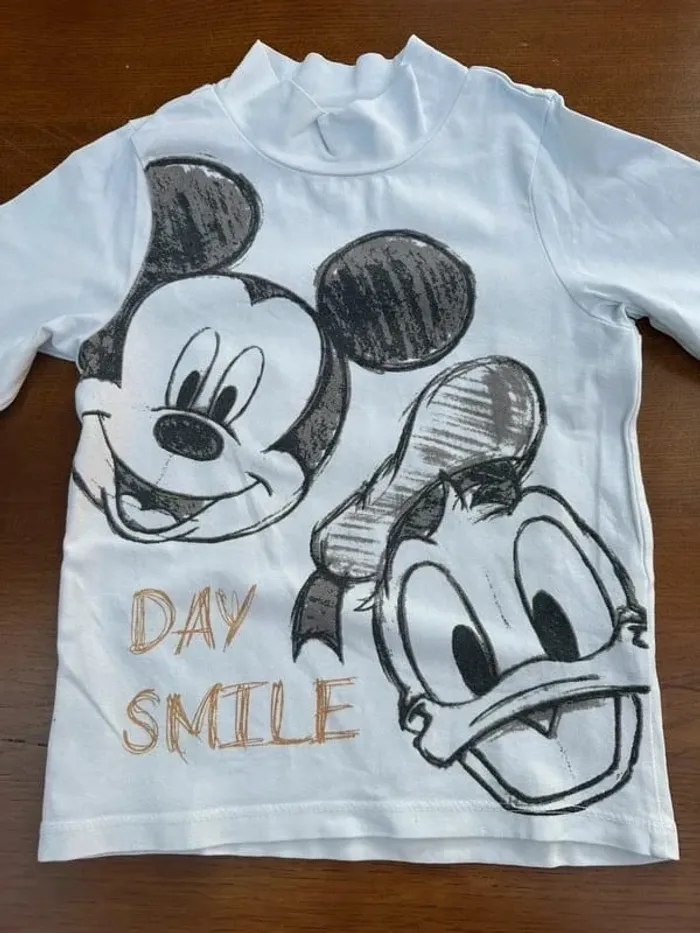 T-shirt manche longue Mickey et Donald 4 ans - photo numéro 3