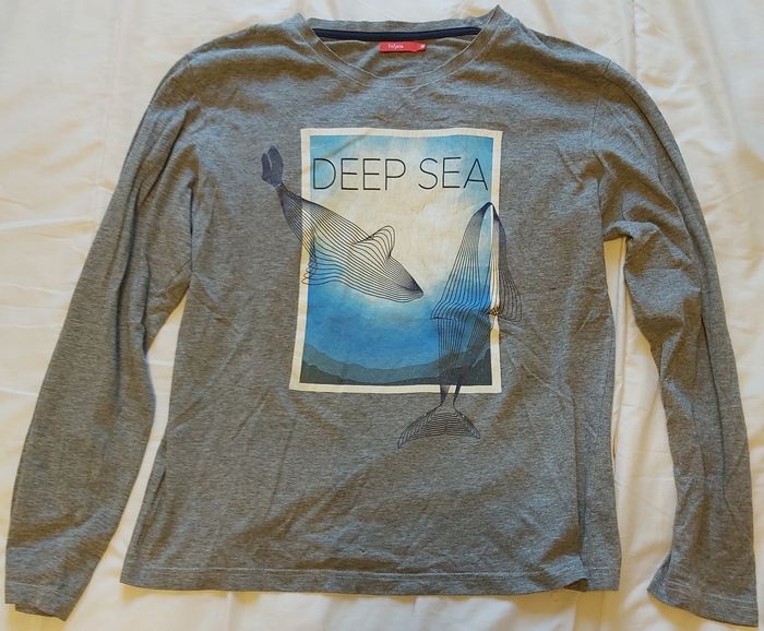 Haut de pyjama gris baleine Taille M