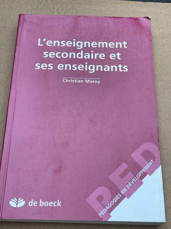L'enseignement secondaire et ses enseignants