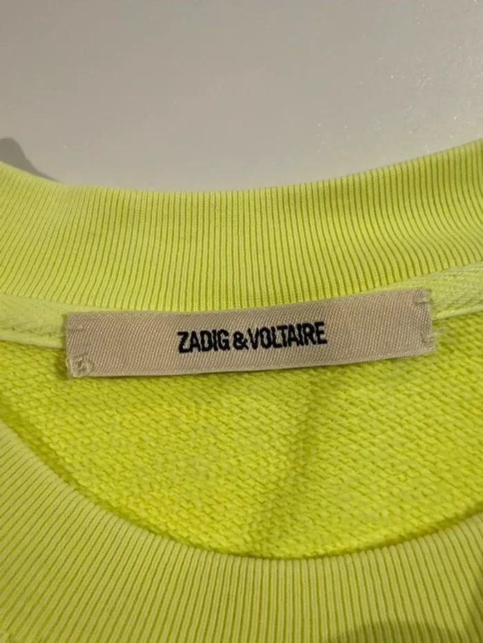 Sweat jaune fluo zadig et voltaire - photo numéro 3