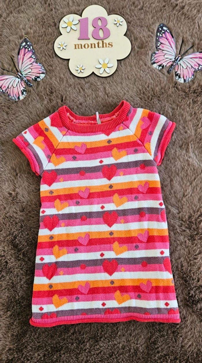 Robe pull cœurs 18 mois