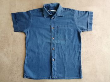 Chemise manches courtes bleu 6 ans Trois Vaches