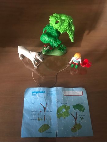 Playmobil jeune fille avec Âne