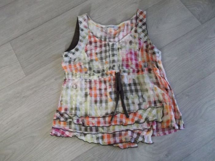 Top PAZ TORRAS multicolore voile crêpe taille 40 TBE