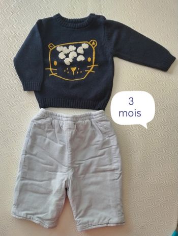 Ensemble d'hiver taille 3 mois