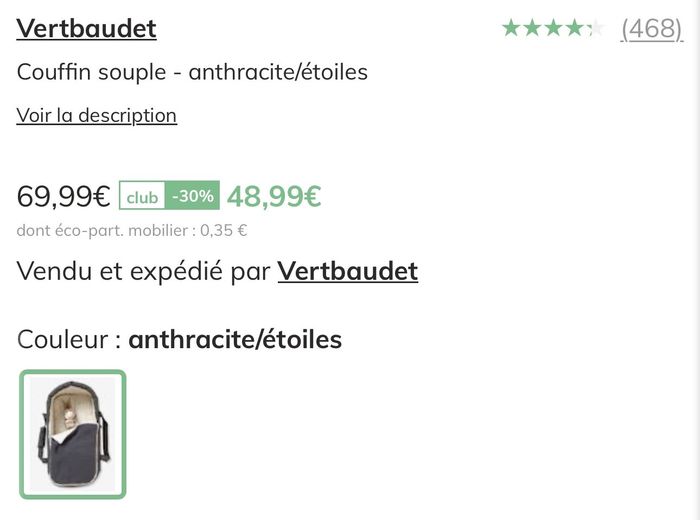 Couffin souple Verbaudet - photo numéro 4