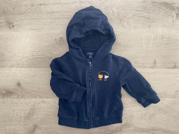 Sweat à capuche bleu marine