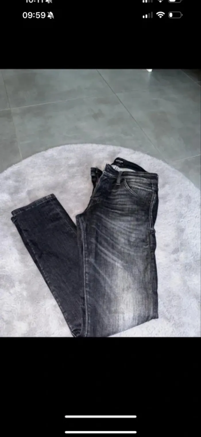 Jack&Jones jeans noir 30-32 tres bonne etat slim gleen - photo numéro 3