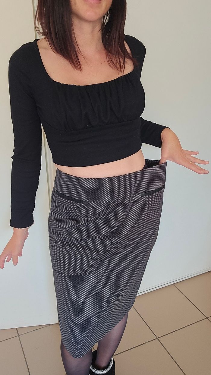 Jupe droite un jour ailleurs taille L - photo numéro 3