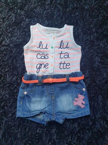 Combi short fille Lulu Castagnette 12 mois