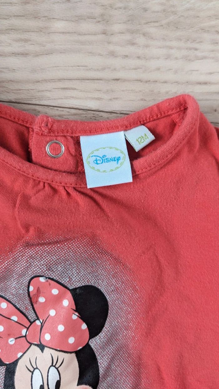 Tee-shirt manches longues Minnie Disney 12 Mois - photo numéro 4