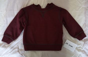 Pull bébé garçon bordeaux 18 mois