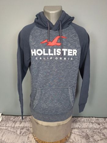 Sweat à capuche / hoodie hollister - taille S - bleu homme (322)