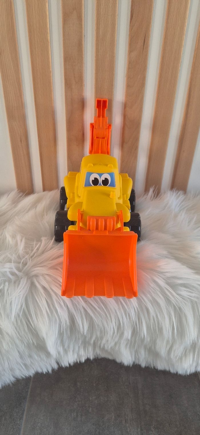 Tractopelle ecoiffier jaune orange