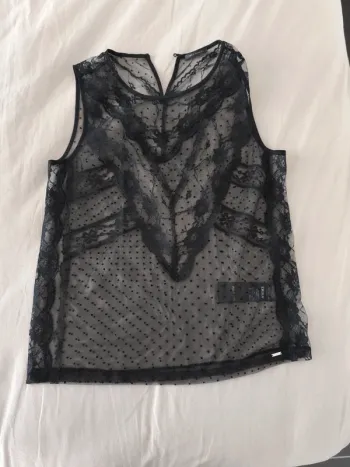 Top dentelle IKKS noir Neuf