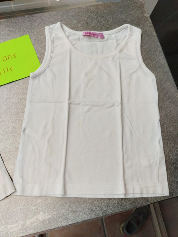 Lot de 2 débardeurs 5 ans fille blanc - photo numéro 6