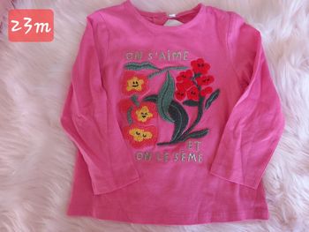 Manche longue rose foncé