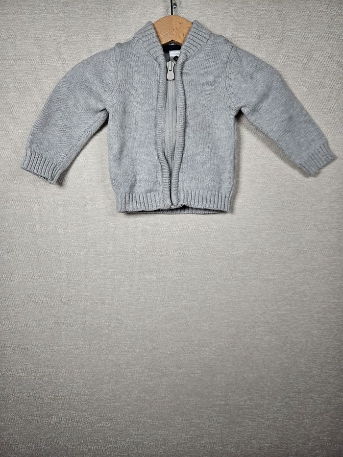 Gilet zippé grain de blé 3 mois 59 cm