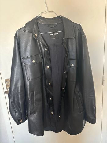 Veste en faux cuir longue