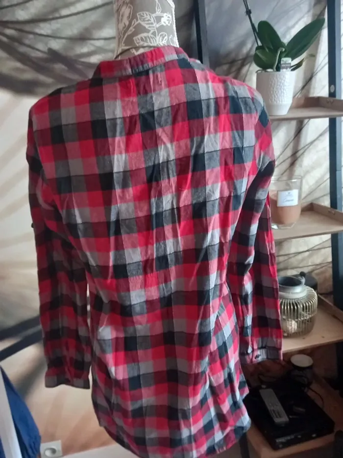 Chemise à carreaux plusieurs couleurs - photo numéro 2