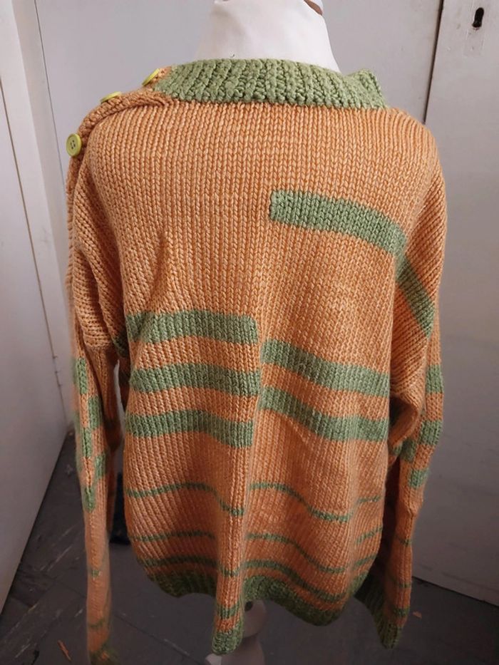 Pull tricoté main taille 8 ans - photo numéro 2