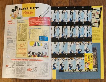 Ancien journal de mickey smain avec 2 mini gag animés vintage