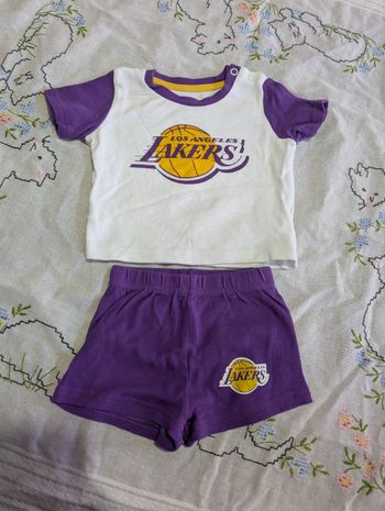 Ensemble short Lakers bébé