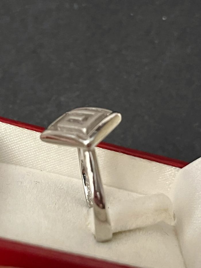Jolie bague en argent massif T. 58 femme TBE - photo numéro 9