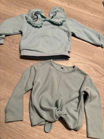Lot de deux pulls bleu turquoise
