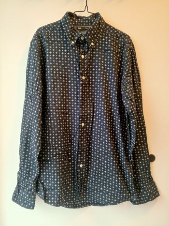 Chemise Homme - manches longues - bleu marine - taille m