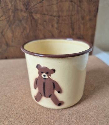 Mug métal émaillié "Nounours"