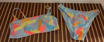 Wild fable ensemble, deux pièces, maillot de bain, multicolore neuf femme taille S