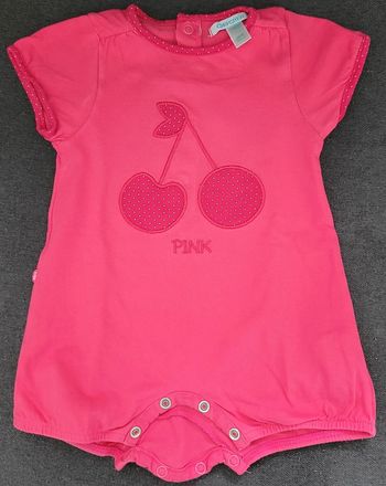 Combishort cerise 6 mois