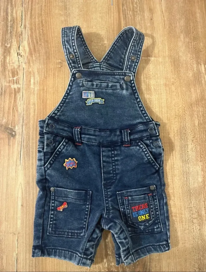Lot 3 pièces bébé idéal été : 2 Salopette + 1 t-shirt 👶 6 mois - photo numéro 6