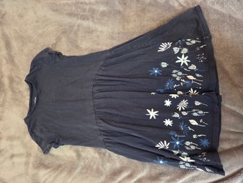 Robe bleu marine Fleurs 10ans