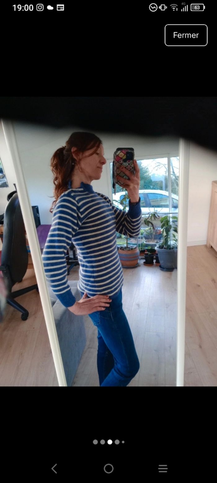 Pull marin vintage s pure laine vierge c 81 - photo numéro 3