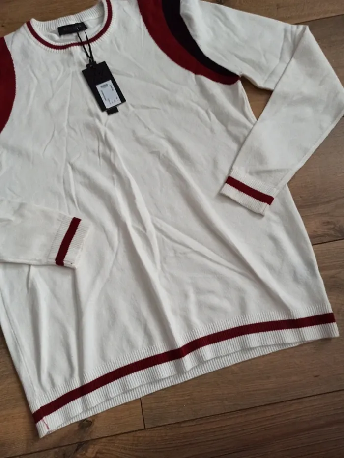 Pull blanc homme manches longues XL - photo numéro 3