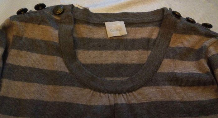 Robe pull T36 marron et beige - photo numéro 2