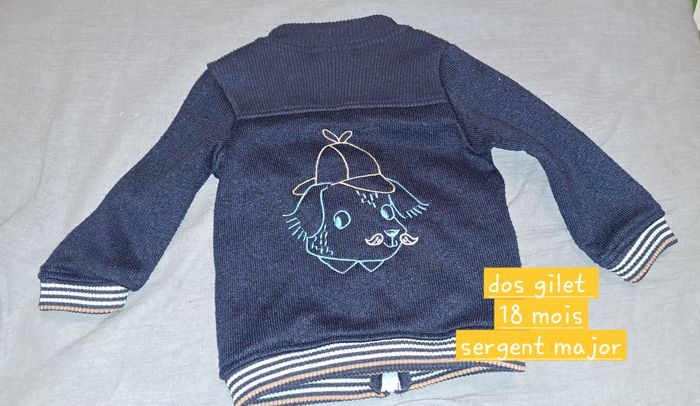 Gilet zippé 18 mois Excellent état sergent major - photo numéro 2