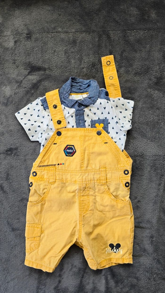 Ensemble salopette Mickey et son polo - photo numéro 3