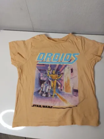 Tee-shirt imprimé jaune "Star wars"