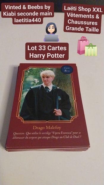 Lot 33 cartes Harry Potter