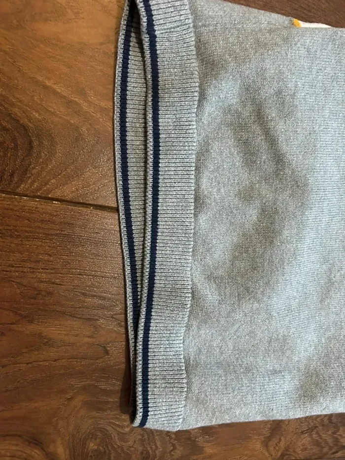 Pull garçon gris chiné en coton garçon motif tête de tigre Sergent major 5ans - photo numéro 6