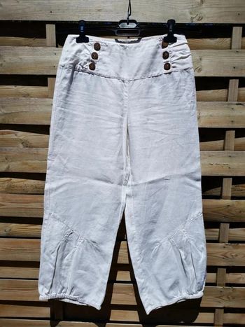 Pantacourt blanc en 38