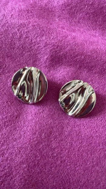 Clous d'oreilles texturé - Neuf 🩶