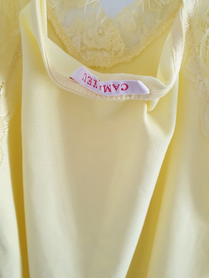 Débardeur dentelle jaune Camaieu - photo numéro 5